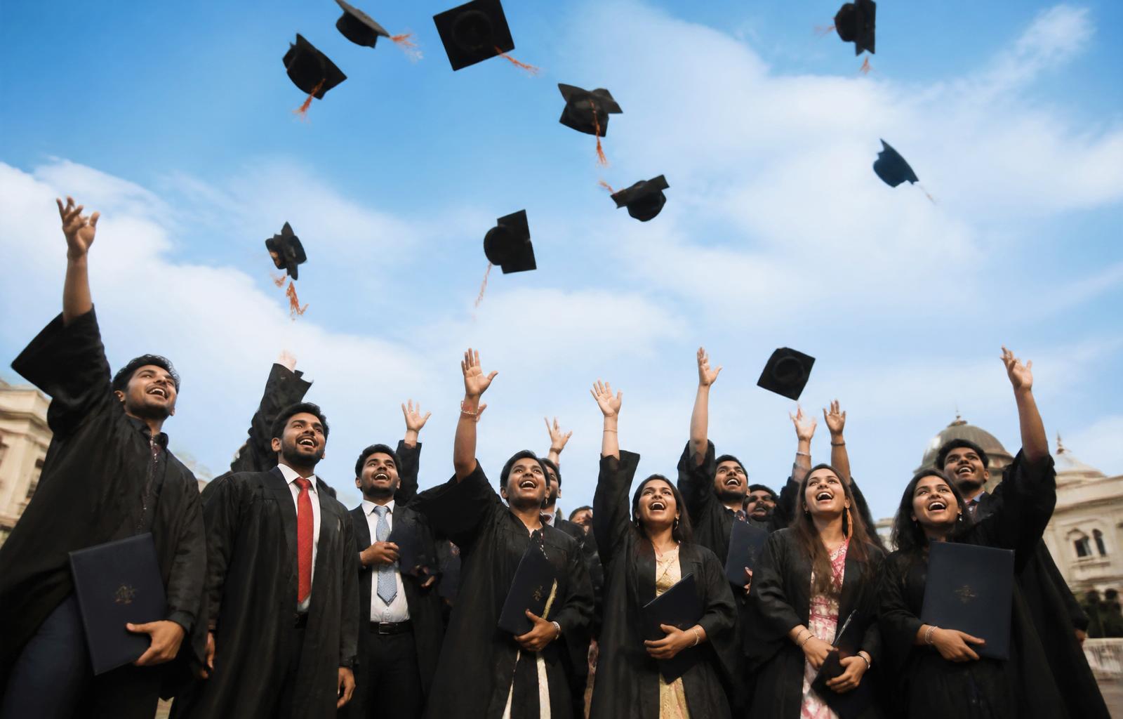 Graduating students celebrating